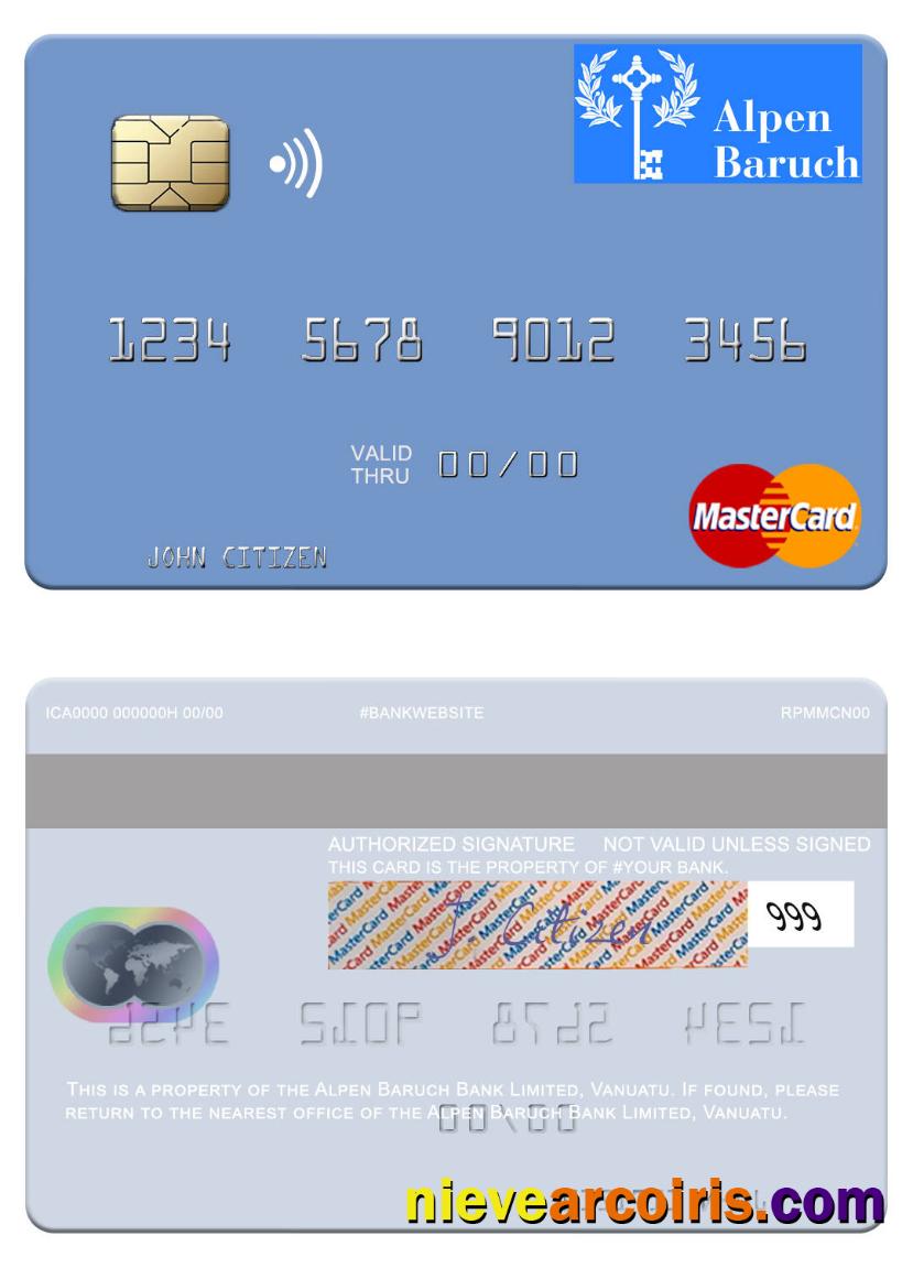 Vanuatu Alpen Baruch Bank Limited mastercard